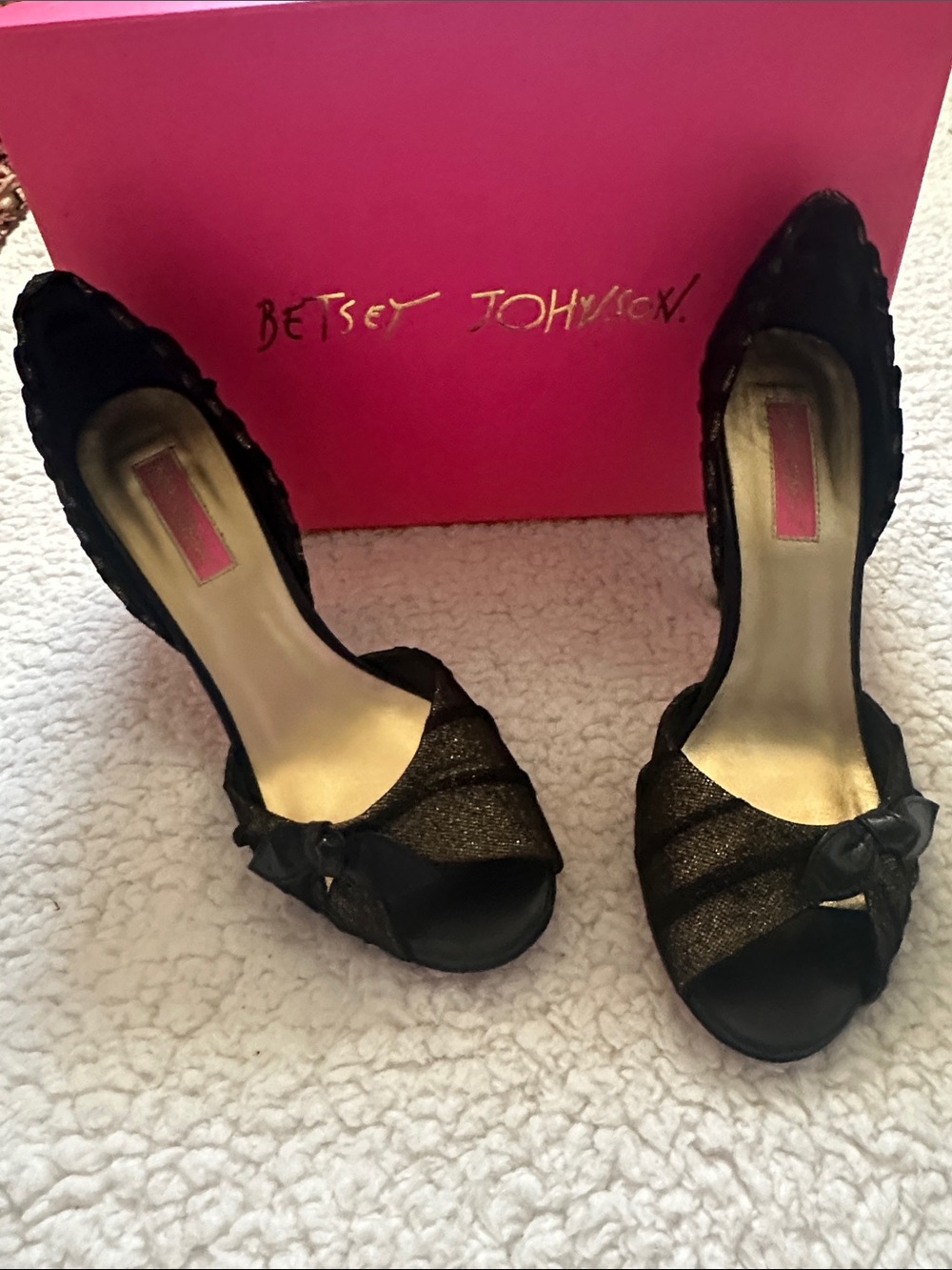 Betsey Johnson Webster Peep-Toe Heels